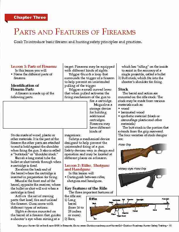 PARTS AND FEATURES OF FIREARMS