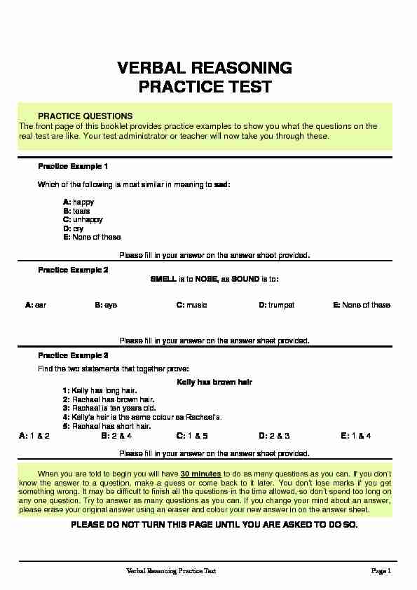 [PDF] Verbal reasoning practice test pdf 253kb