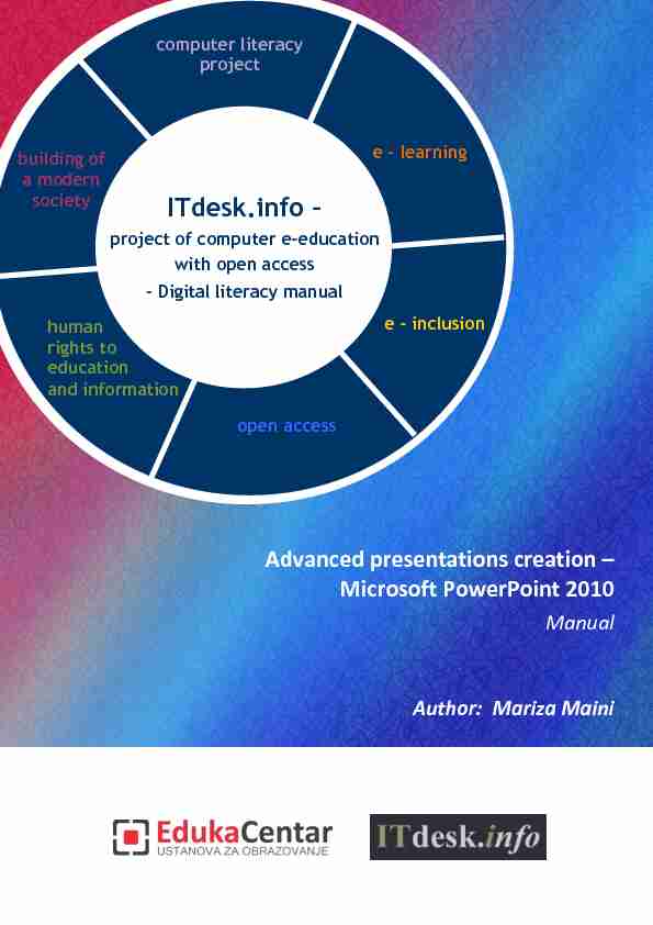 [PDF] advanced presentations manual Microsoft PowerPoint 2010
