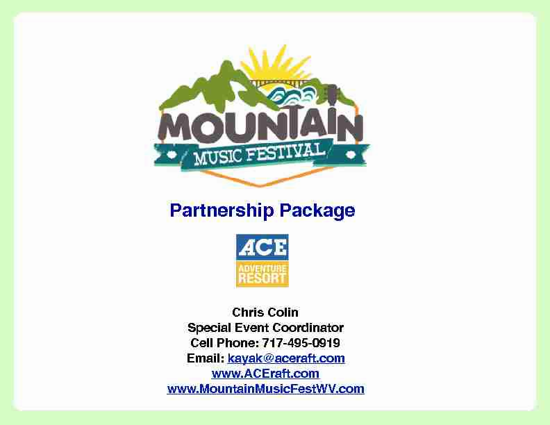 [PDF] Sponsorship Proposal - Mountain Music Festival