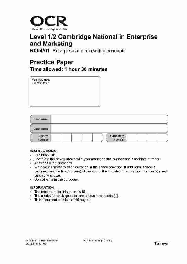 [PDF] Level 1/2 Cambridge National in Enterprise and Marketing