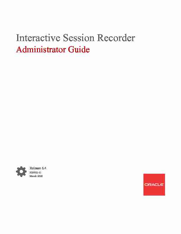 [PDF] Administrator Guide - Oracle Help Center
