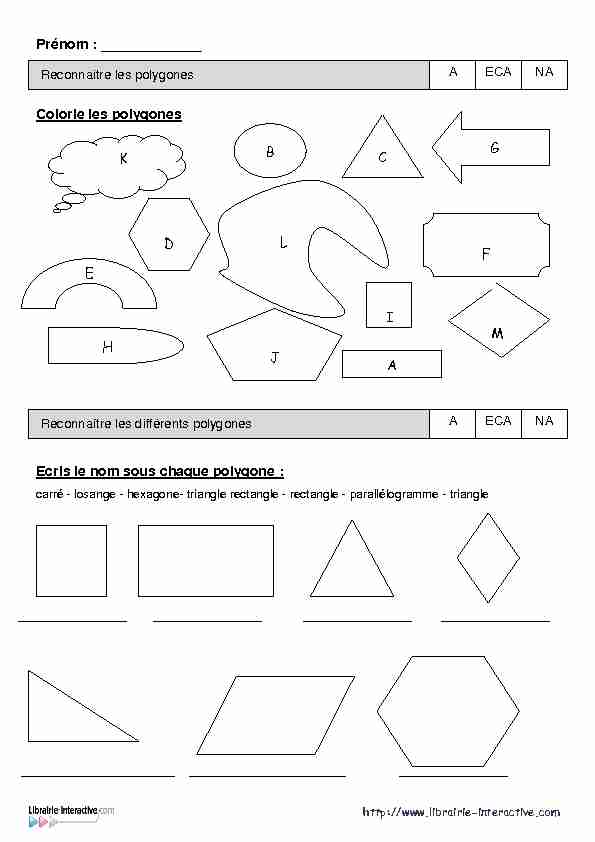 [PDF] évaluation polygones et mesure CE2 - Librairie-Interactive