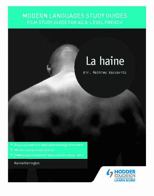 [PDF] La haine - Hodder Education