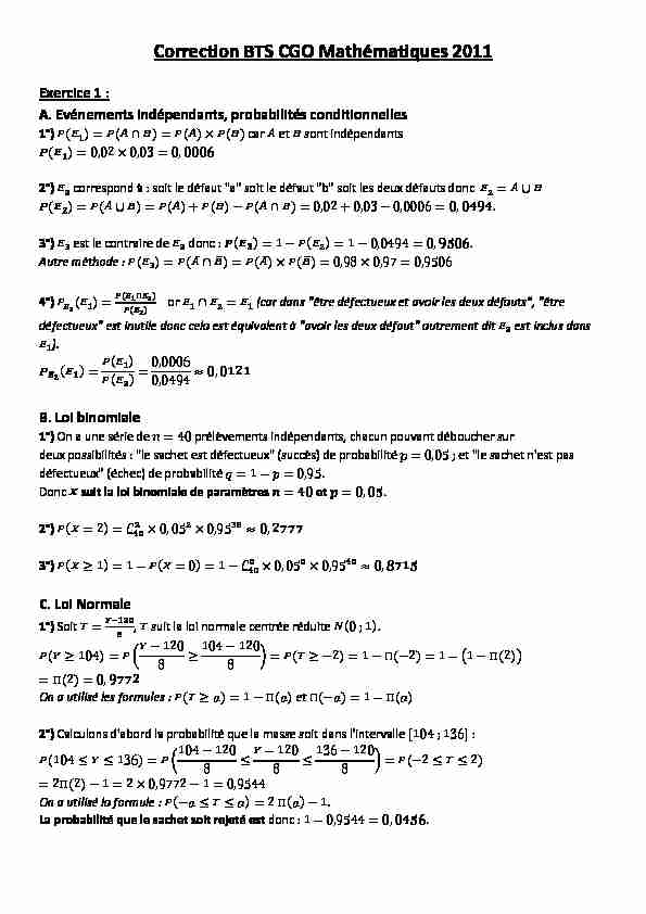 [PDF] Correction BTS CGO Maths 2011 - Comptazine