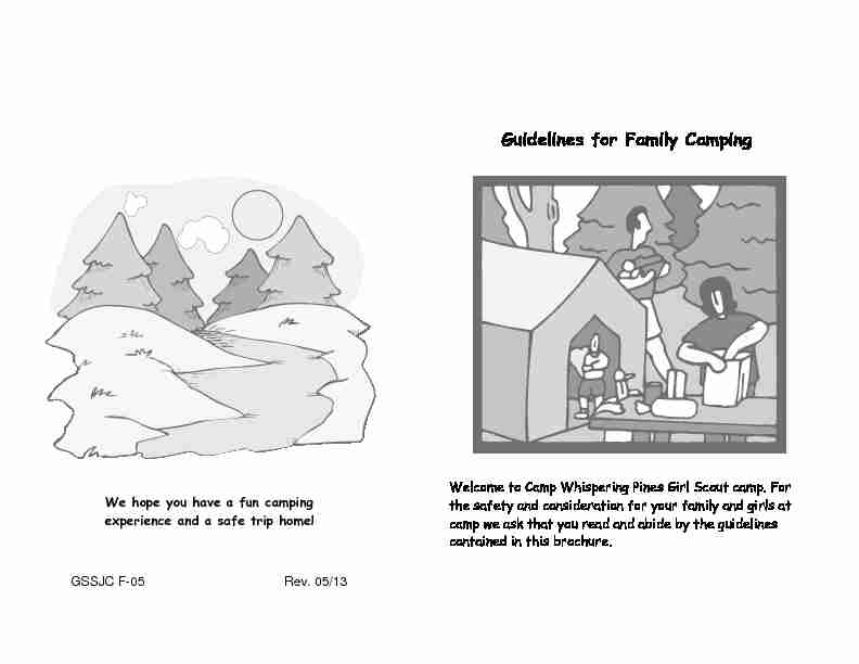 [PDF] Guidelines for Family Camping