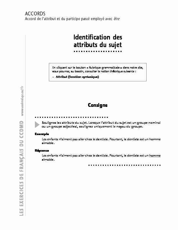 [PDF] Identification des attributs du sujet