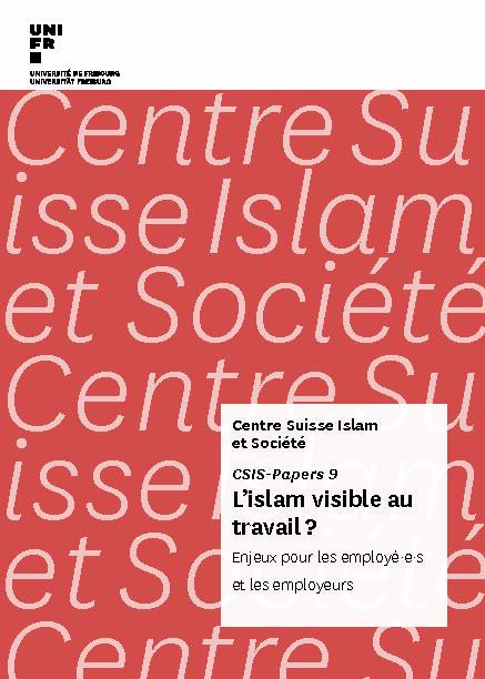 [PDF] isse Islam et Société Centre Su - RERO DOC