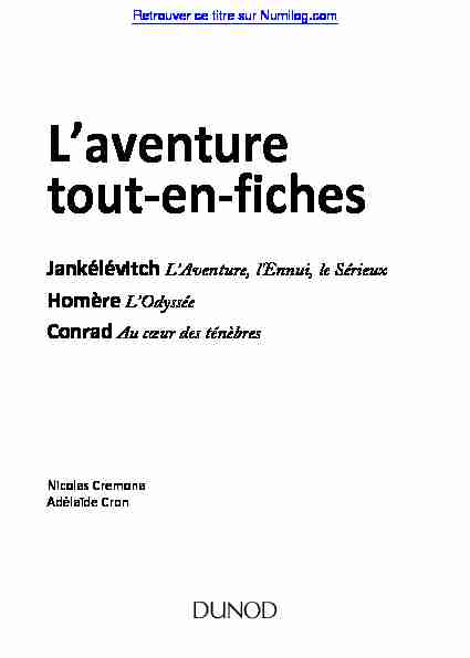 [PDF] Laventure tout-en-fiches - Numilog