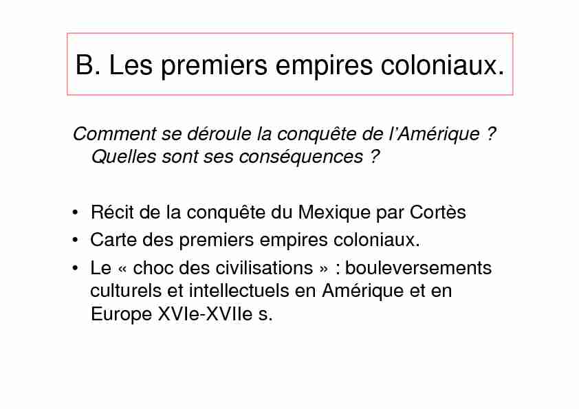 [PDF] Séance 3 ppt La conquête des premiers empires coloniaux