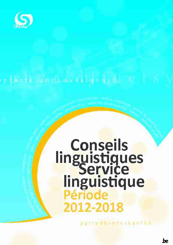 Conseils linguistiques Service linguistique
