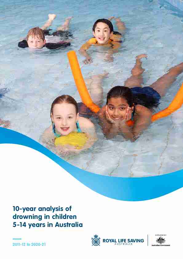 10-year analysis of drowning in children 5-14 years in Australia
