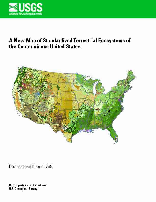 A New Map of Standardized Terrestrial Ecosystems of the