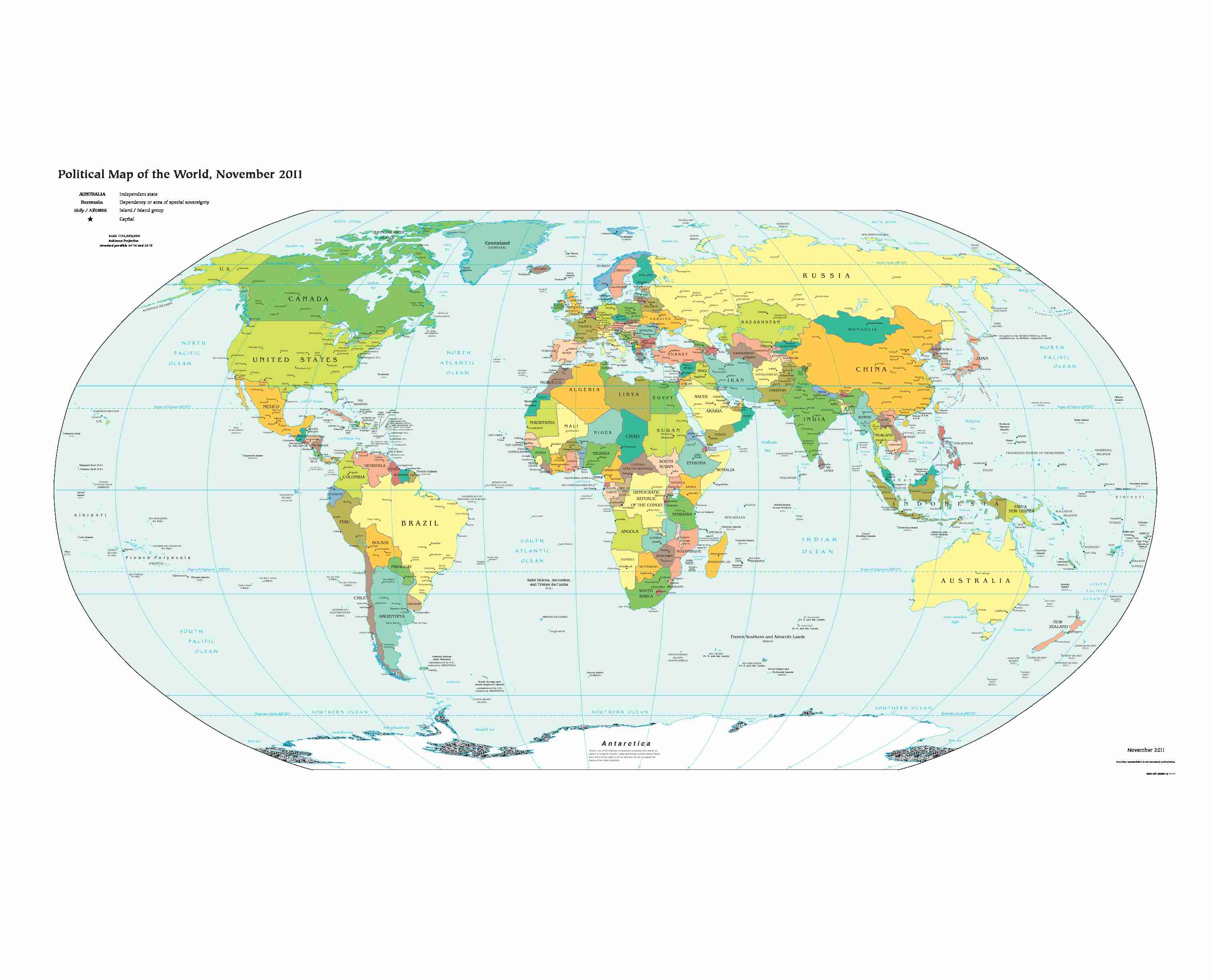 [PDF] Political Map of the World November 2011