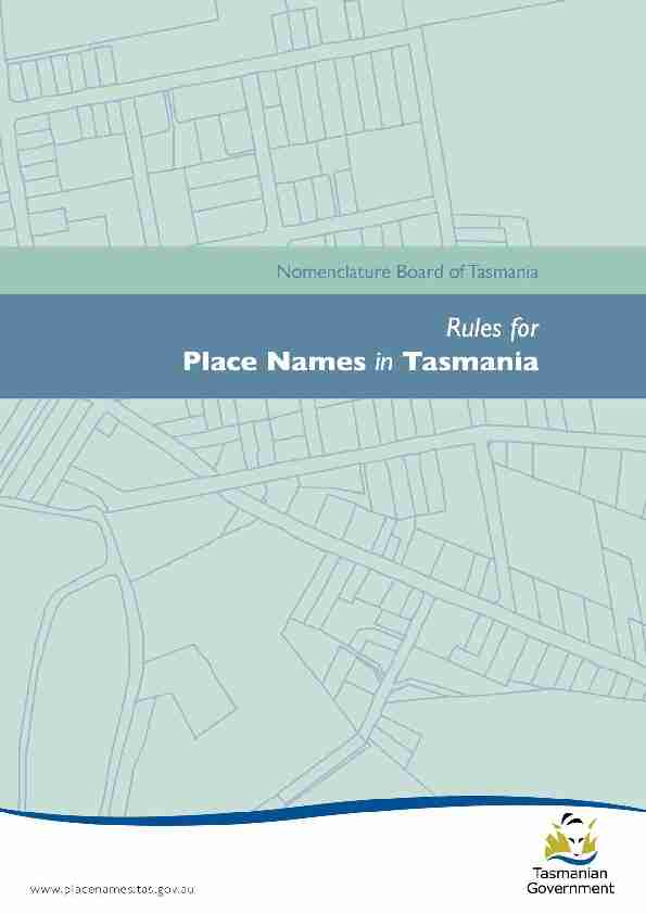 [PDF] place-names - Department of Primary Industries, Parks, Water and