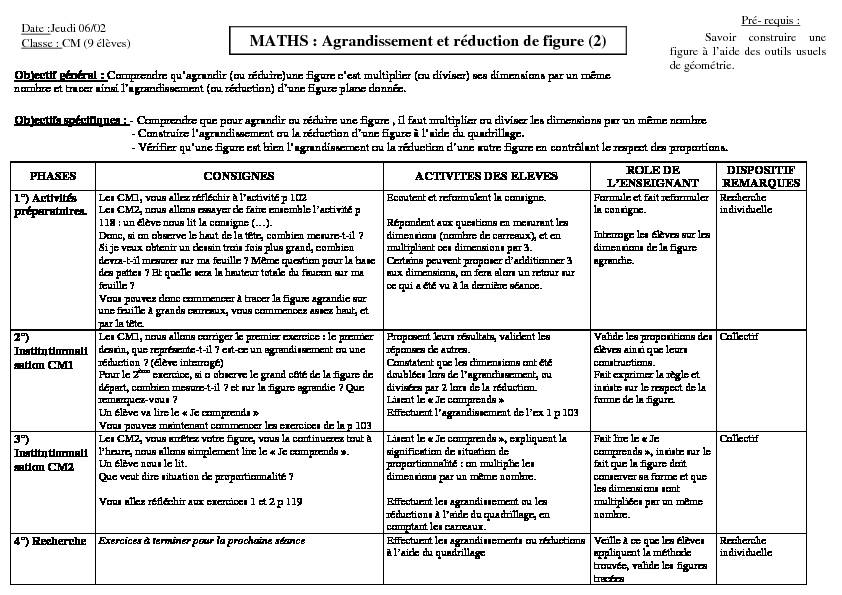 [PDF] MATHS : Agrandissement et réduction de figure (2) - Sgen-CFDT