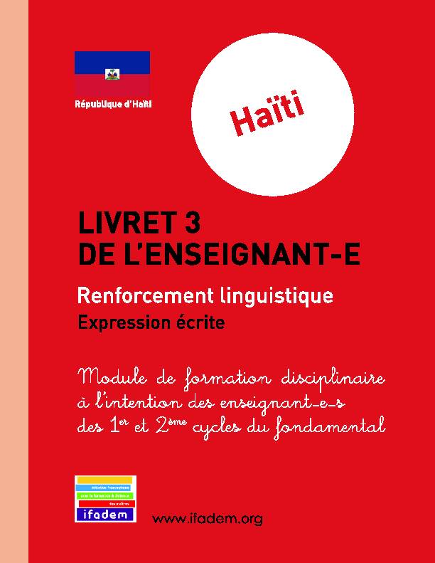 [PDF] Haiti-Livret_3-expression-ecrite - IFADEM