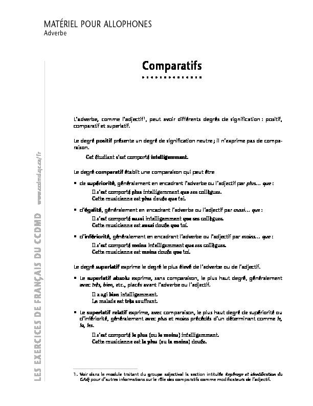 [PDF] Comparatifs - CCDMD