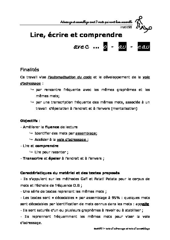 [PDF] o - au - eau - Instit90 - Free
