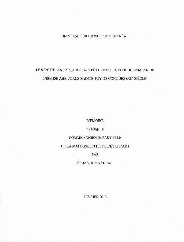 [PDF] relecture de lenfer du tympan de léglise abbatiale Sainte-Foy de