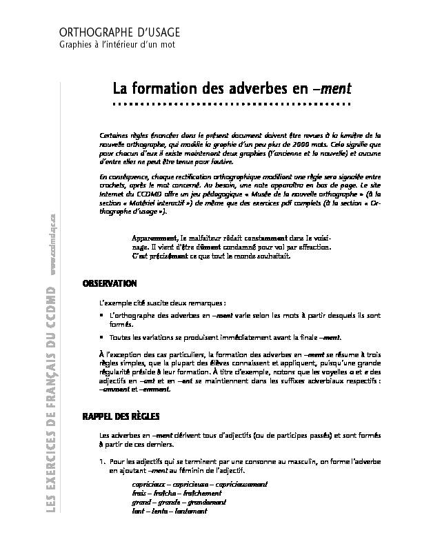 [PDF] 28 Adverbes -ment - CCDMD