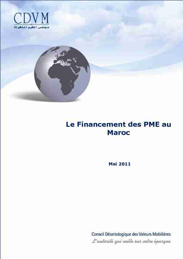 [PDF] Le Financement des PME au Maroc - AMMC