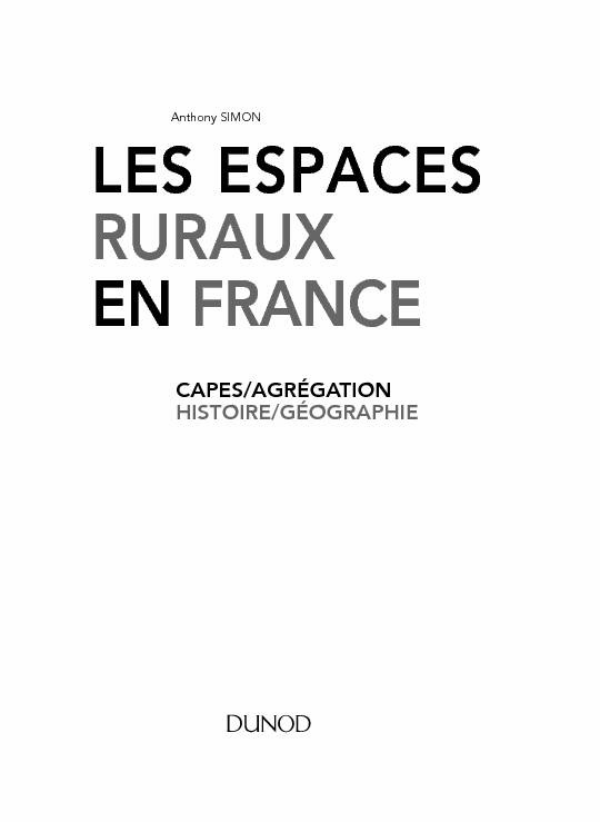 [PDF] Les espaces RURaUX eN FRaNce - Dunod