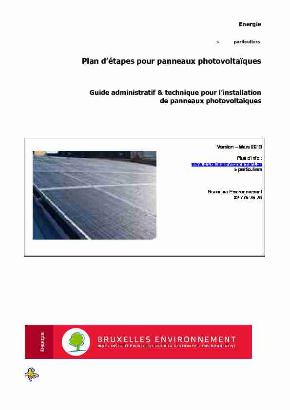 Plan détapes pour panneaux photovoltaïques