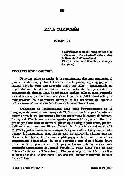[PDF] MOTS COMPOSÉS - archive-EduTice