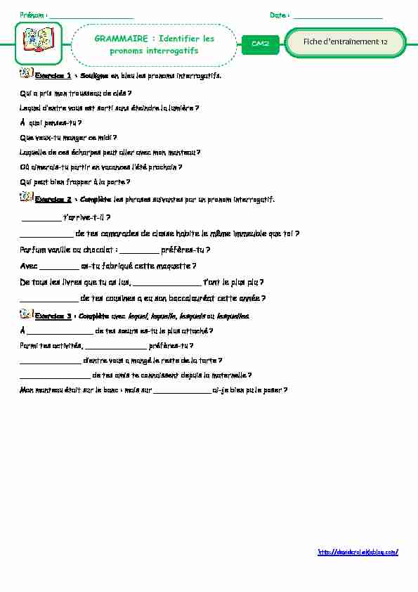 Fiche 12 les pronoms interrogatifs.pdf