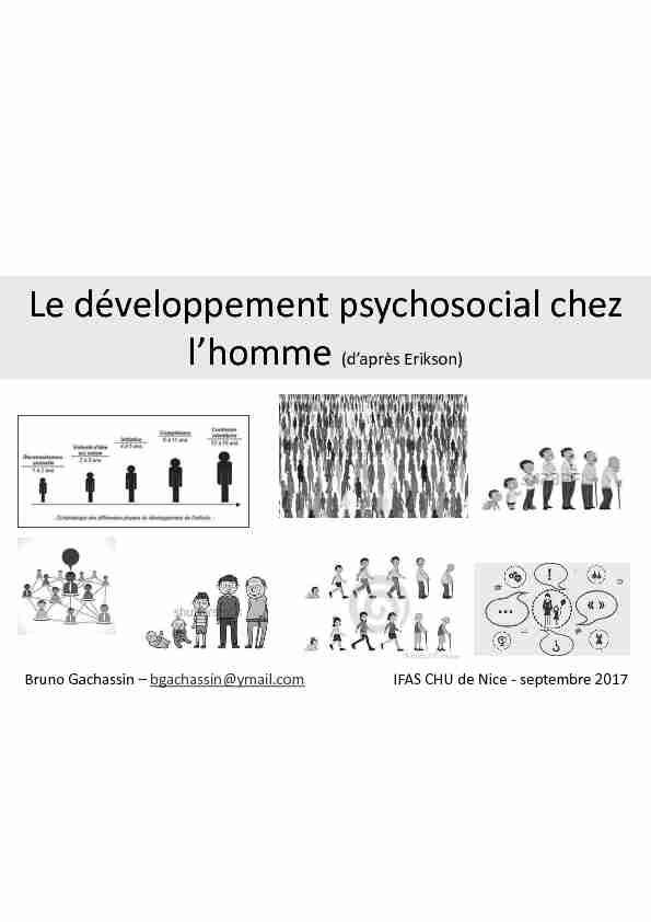 Le développement psychosocial chez lhomme (daprès Erikson)