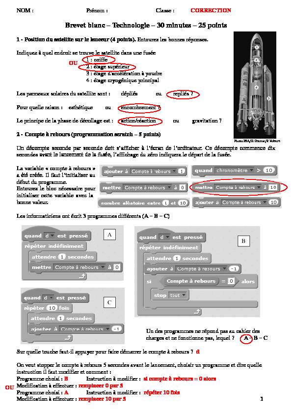 [PDF] Brevet blanc – Technologie – 30 minutes – 25 points