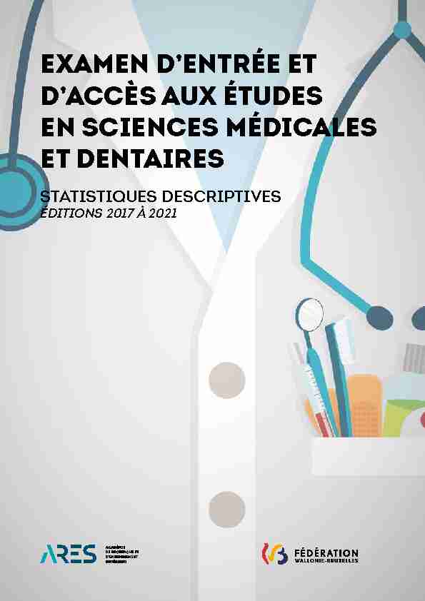 [PDF] EXAMEN dentrée et daccès aux études en sciences MÉDicales ET