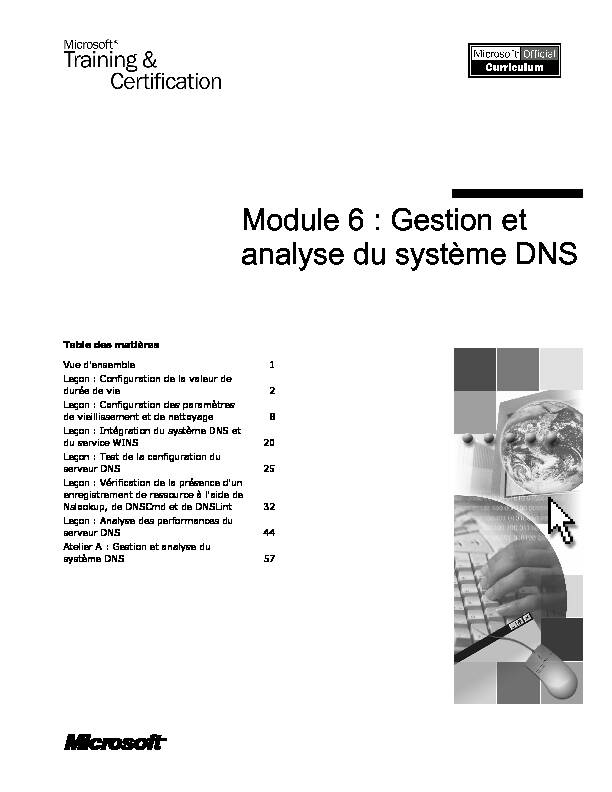Module 6 : Gestion et analyse du systŁme DNS