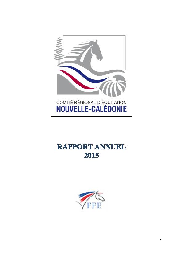 RAPPORT ANNUEL 2015 - CRENC