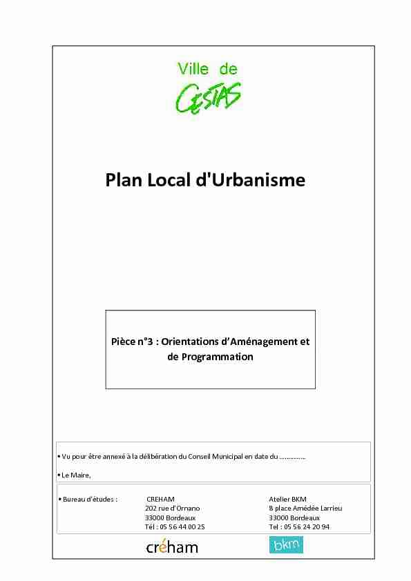 Plan Local dUrbanisme - WordPresscom