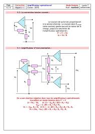 Exercices corrigés de l amplificateur opérationnel pdf