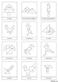 Contours de dessins pour jeu tangram Ã€ imprimer - Lulu la taupe