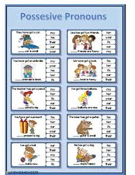 Possessive adjectives and pronouns exercises pdf