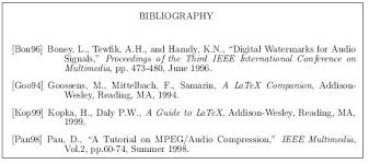 Creating Bibliography with LaTeX A) Manually Creating a Bibliography