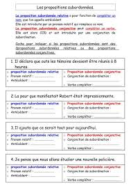 Exercices corrigés proposition subordonnée relative et conjonctive pdf