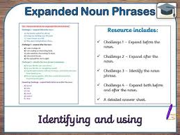 Expanded noun phrases worksheet