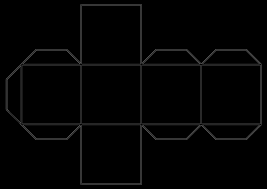 Patron dun hexaèdre (cube)