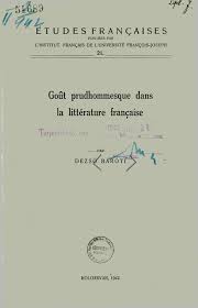 Gout prudhommesque dans la littérature française 1942 júL. 29/