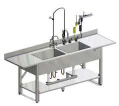 Fixed and Adjustable Height Processing Sinks