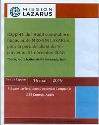 Rapport de lAudit comptable et - financier de MISSION LAZARUS