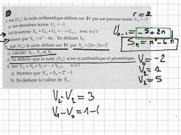 Exercices corrigés suites arithmétiques géométriques bac pro pdf