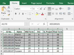 Spreadsheets (MS Excel 2016)