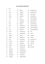 Les adjectifs numéraux cardinaux et ordinaux pdf
