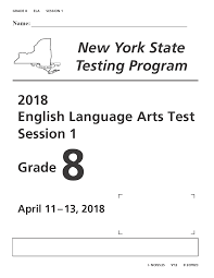 New York State Testing Program Grade 8 English Language Arts Test